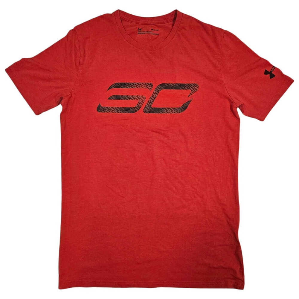 Under Armour HeatGear Stephen Curry Red T-Shirt Loose Fit Size Small Men's